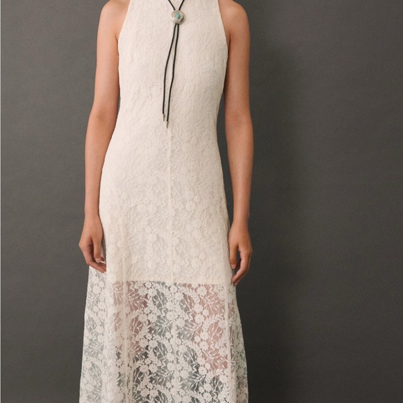 Mango Long Lace Dress - NWT - Picture 1 of 10